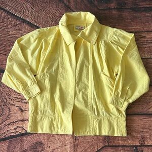Vintage Dawn 80s Pastel Yellow Jacket Size Medium‎